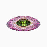 Marquis Ring with Tourmaline and Sapphire