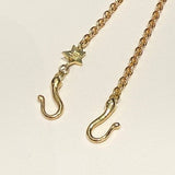 Heavy Trace Chain with Hooks, Yellow Gold