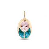 Love Bug Pendant - Morganite and Chrysocolla