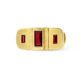 Baguette Bow Tie Ring - Ruby