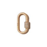 Stoned Medium Lock with Diamonds - Yellow Gold