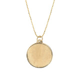 Deluxe Gold Stud Disc Pendant in 18k Florentine Gold