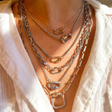 Meander Chain Necklace in Gold