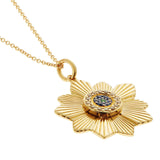 Pleated Eye Flower Pendant