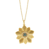 Pleated Eye Flower Pendant