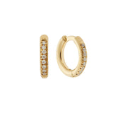 Diamond Midi Hoops 18K Yellow Gold