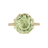 SOLITAIRE CROWN RING GREEN AMETHYST